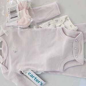 Baby Purple and White Outfit Set
